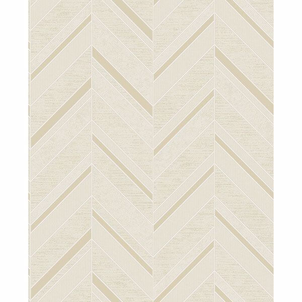 Punta Mita Cream Chevron Wallpaper - York Wallcoverings - 2835-42417 - York Wallcoverings Wallpaper