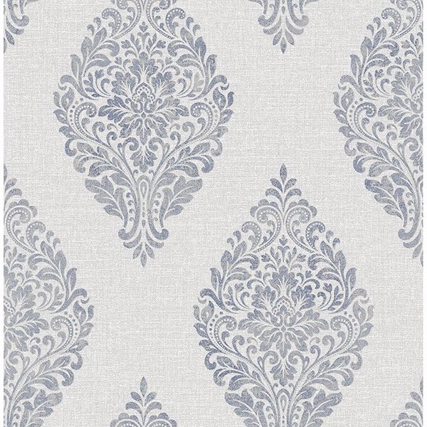 Picture of Pascale Light Grey Medallion Wallpaper