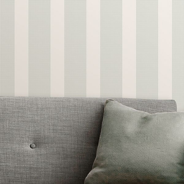 Visby Mint Stripe Wallpaper - Brewster Wallcovering