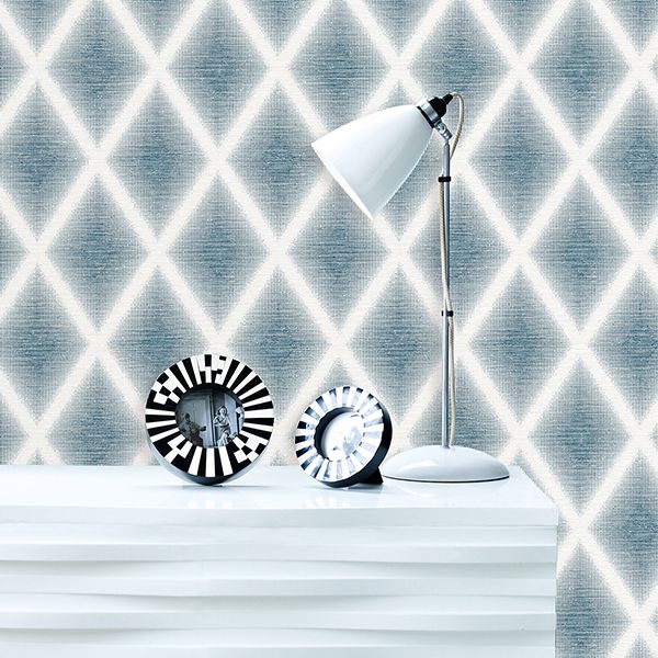 Kirana Blue Diamond Wallpaper  | Brewster Wallcovering - The WorkRm