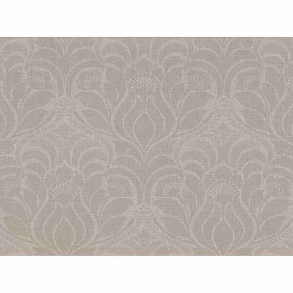 Sandor Grey Damask Wallpaper - York Wallcoverings - 2830-2773