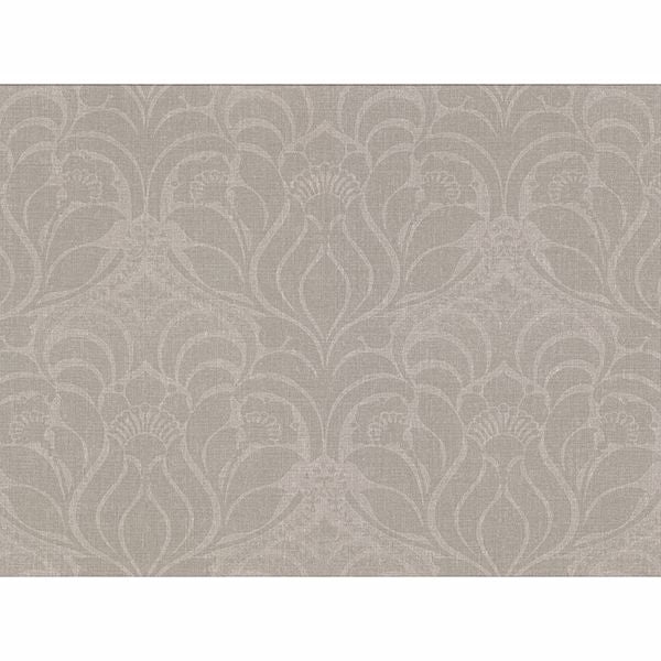 Picture of Sandor Grey Damask Wallpaper