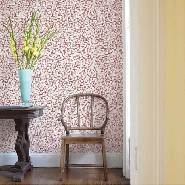 Giverny Pink Miniature Floral Wallpaper - York Wallcoverings - 2901-25446 - York Wallcoverings Wallpaper
