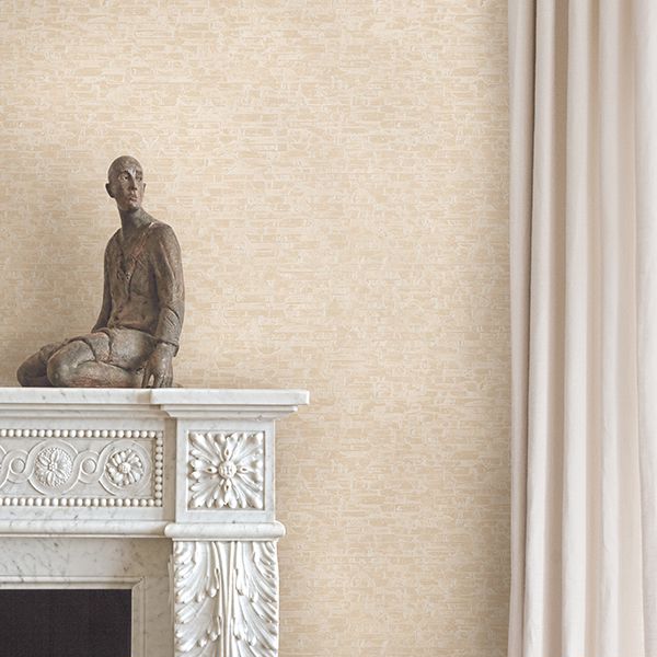 Belvedere Cream Faux Slate Wallpaper  | Brewster Wallcovering - The WorkRm