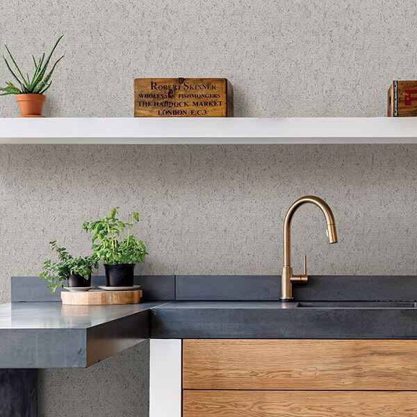 Guri Grey Faux Concrete Wallpaper - York Wallcoverings - 2908-25317 - York Wallcoverings Wallpaper