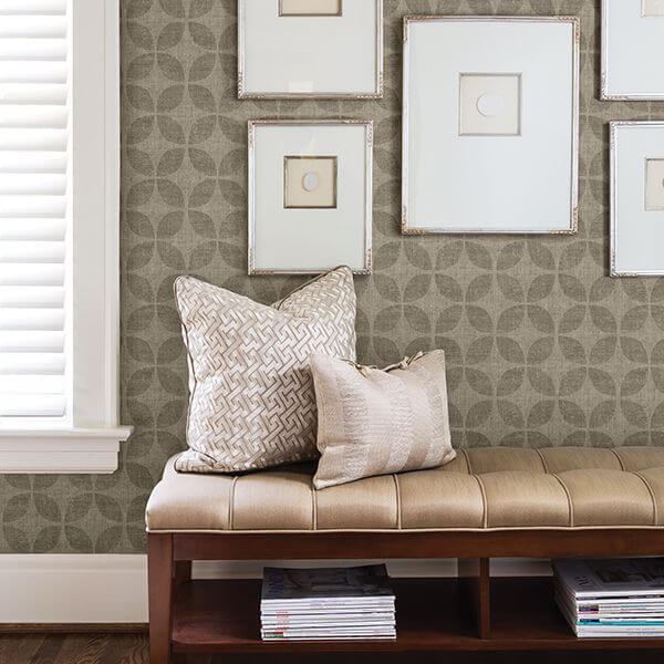 Polaris Brass Geometric Wallpaper - York Wallcoverings - 2902-25514 - York Wallcoverings Wallpaper