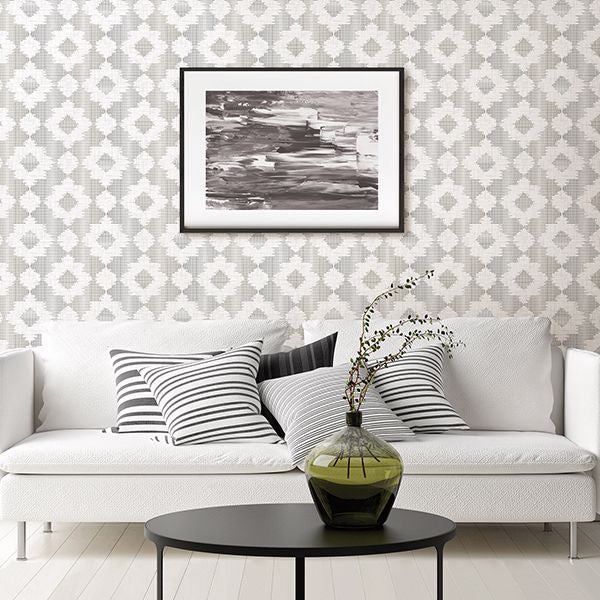 Babylon Metallic Abstract Floral Wallpaper  | Brewster Wallcovering - The WorkRm