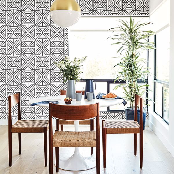 Helios Taupe Geometric Wallpaper - York Wallcoverings - 2902-87331 - York Wallcoverings Wallpaper