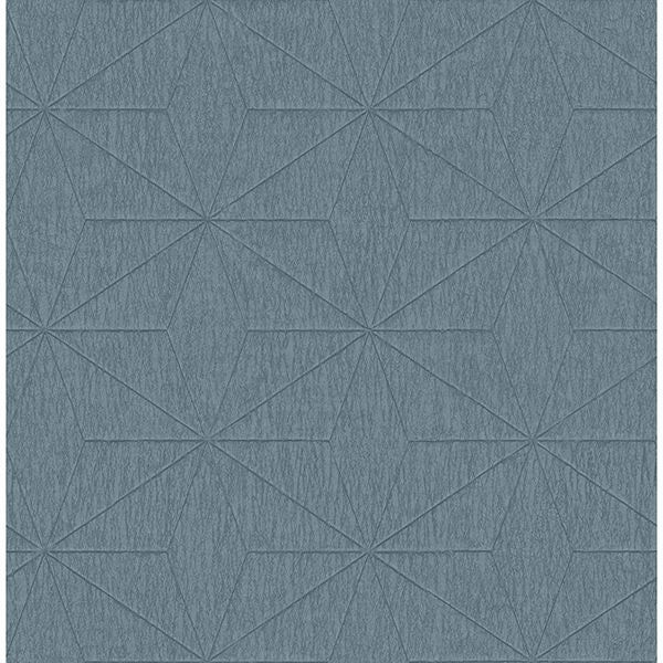 Brewster Wallcovering-Bernice Teal Geometric Wallpaper