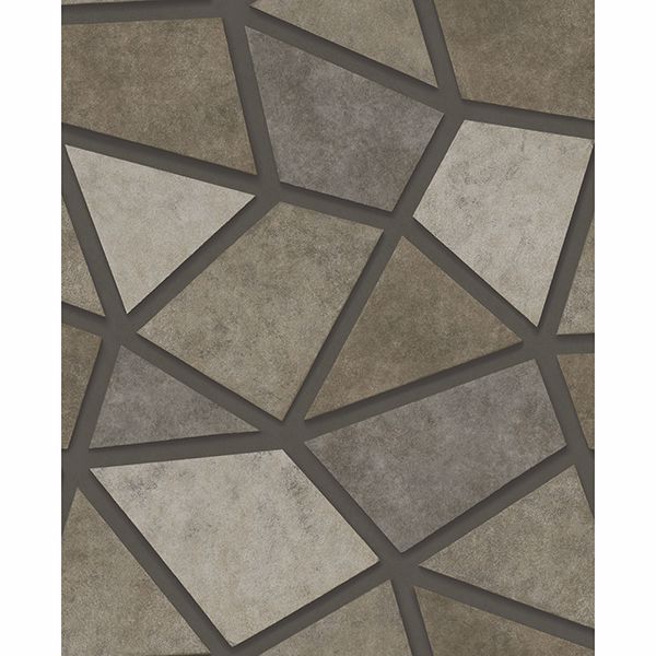 Coty Brown Mosaic Wallpaper - York Wallcoverings - 2900-25348 - York Wallcoverings Wallpaper