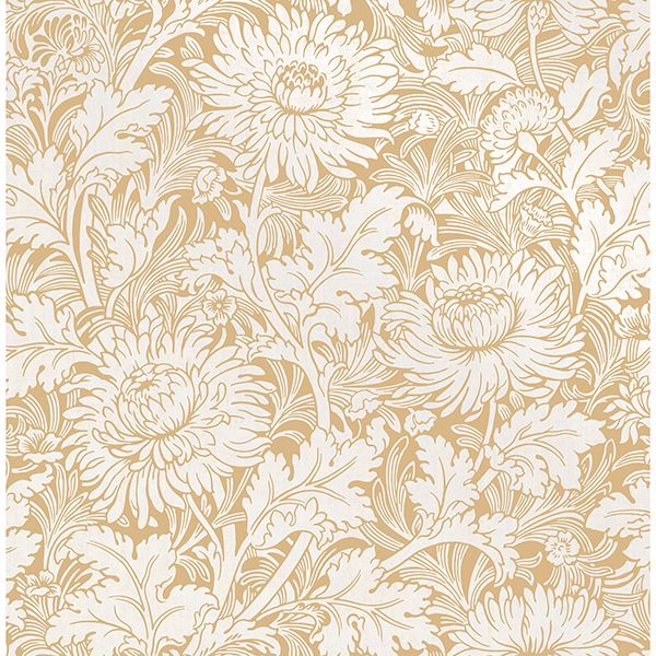 zinnia-mustard-floral-wallpaper-york-wallcoverings-2900-42528