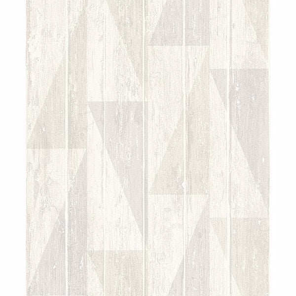 Picture of Nilsson White Geometric Wood Wallpaper