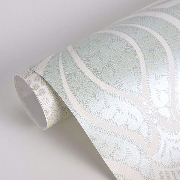 Twill Sage Damask - Brewster Wallcovering