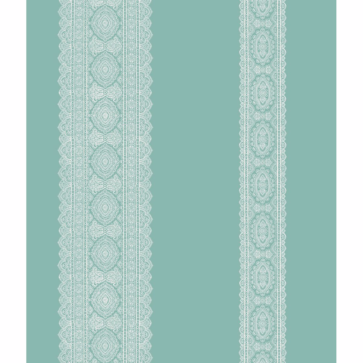 Picture of Brynn Turquoise Paisley Stripe Wallpaper