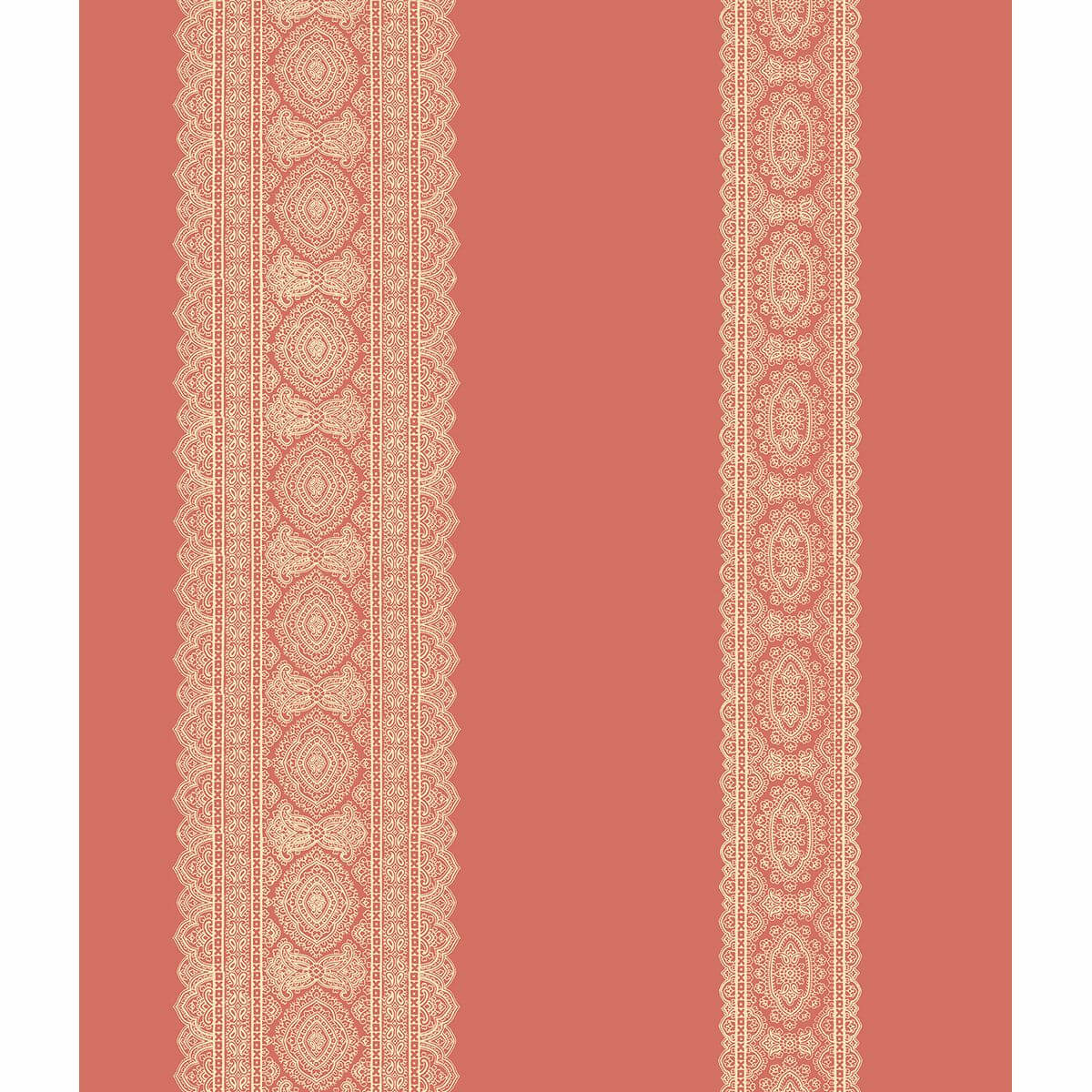 brynn-coral-paisley-stripe-wallpaper-york-wallcoverings-1014-001833 - York Wallcoverings Papel pintado