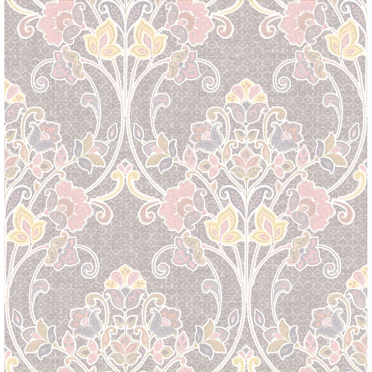 Brewster Wallcovering-Willow Pink Nouveau Floral