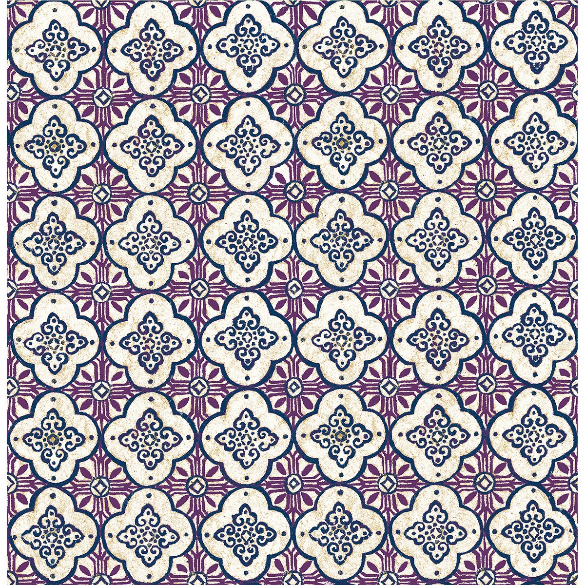 Picture of Geo Violet Quatrefoil