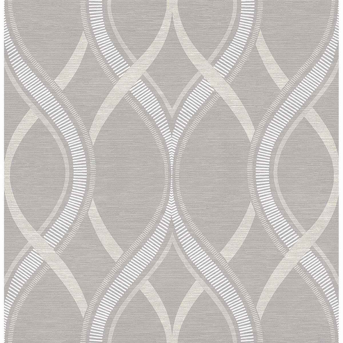 Frequency Grey Ogee Wallpaper - York Wallcoverings - 2625-21850