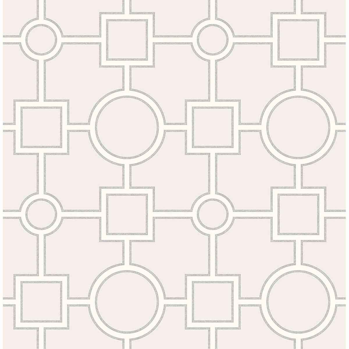 Matrix Light Grey Geometric Wallpaper - York Wallcoverings - 2625-21809