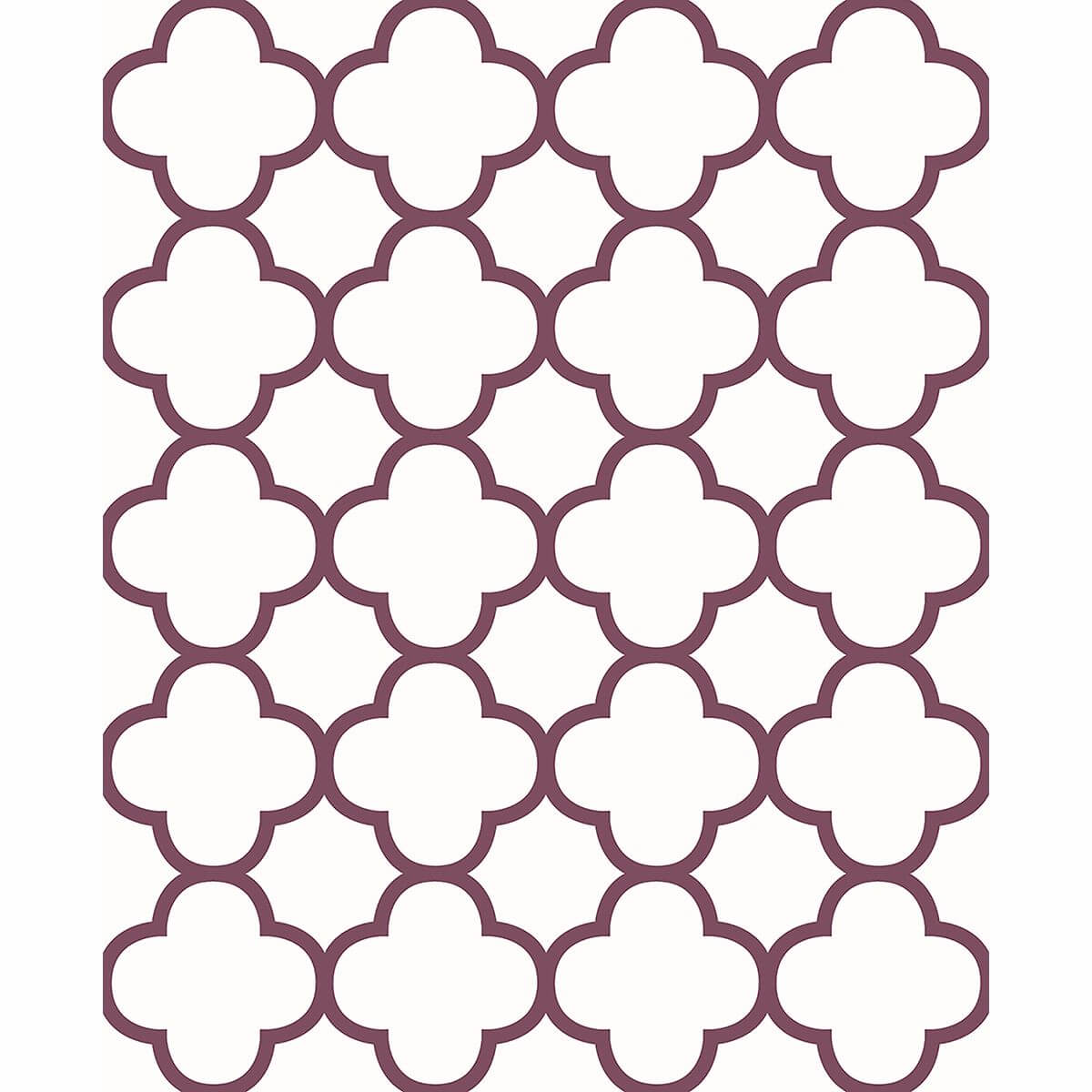 origin-burgundy-quatrefoil-wallpaper-york-wallcoverings-2625-21859 - York Wallcoverings Papel pintado