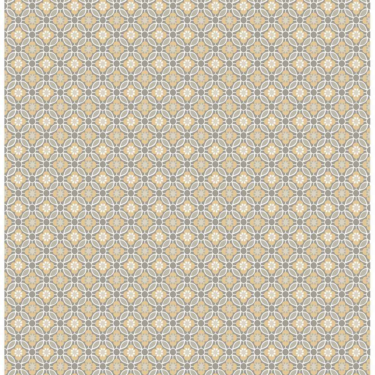 Audra Mustard Floral Wallpaper - York Wallcoverings - 2657-22247