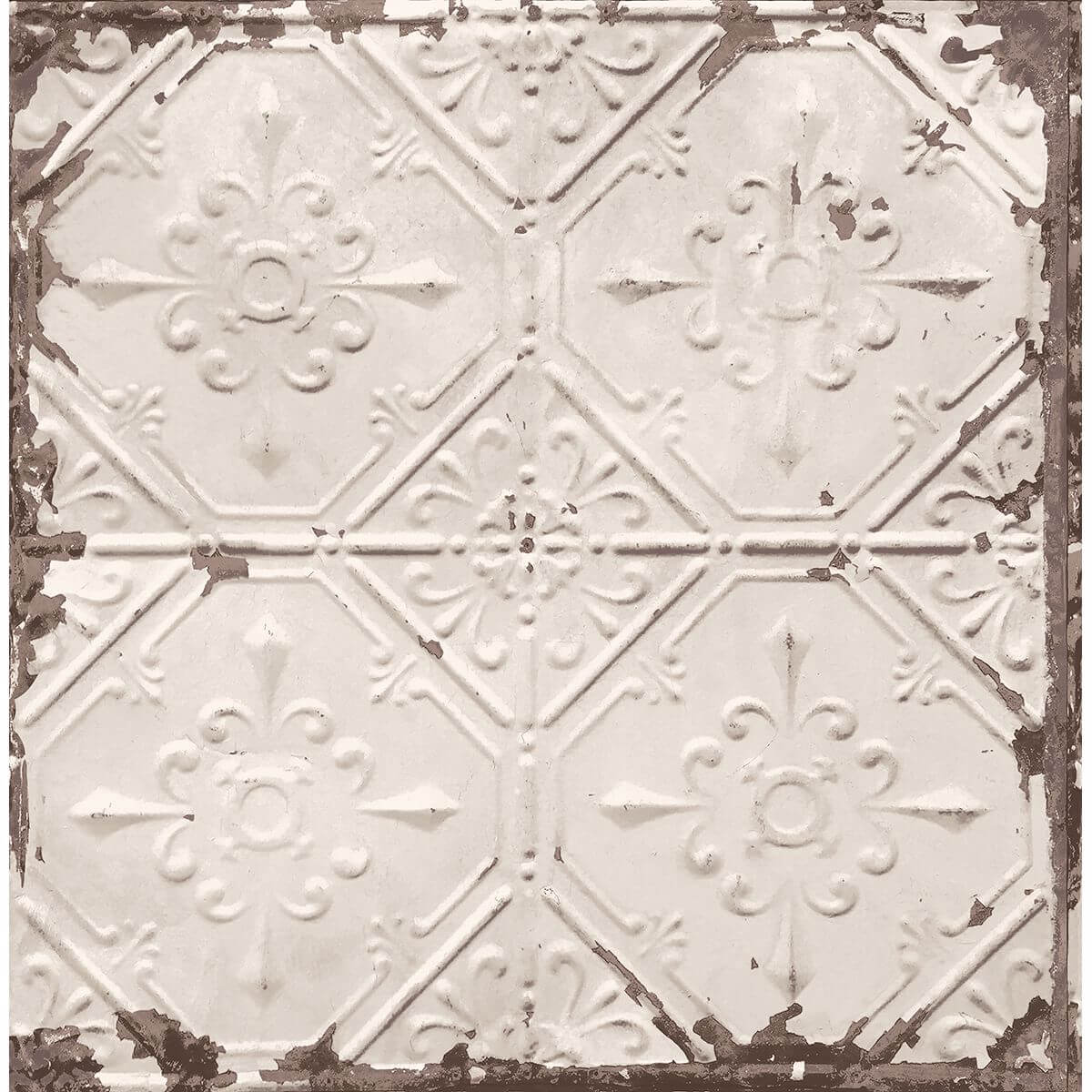Beige Tin Ceiling Wallpaper - York Wallcoverings - 2701-22332 - York Wallcoverings Wallpaper