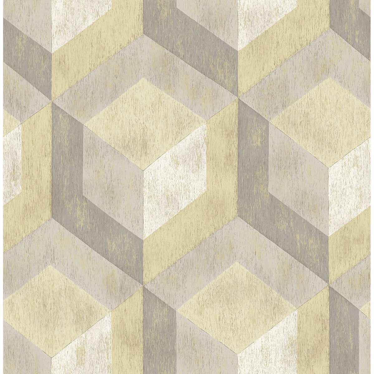 Honey Rustic Wood Tile Wallpaper - York Wallcoverings - 2701-22309 - York Wallcoverings Wallpaper