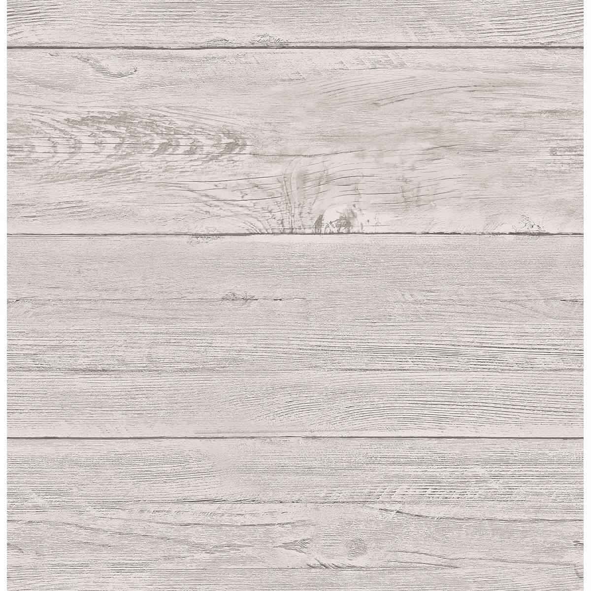 Grey White Washed Boards Wallpaper - York Wallcoverings - 2701-22323