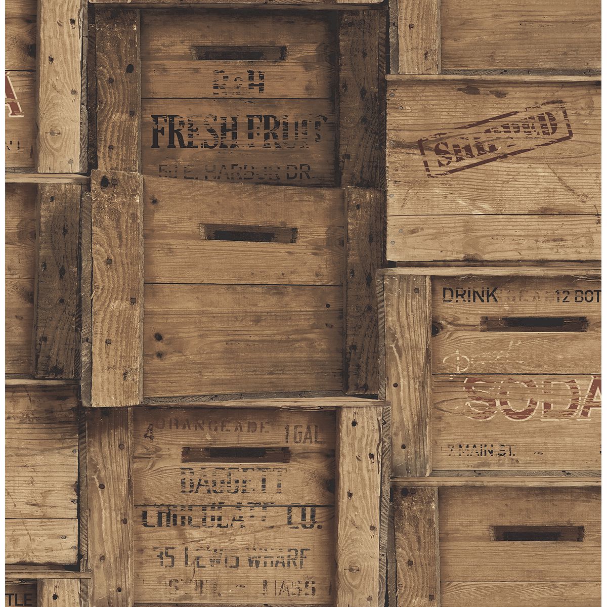 Picture of Wood Crates Brown Distressed Wood