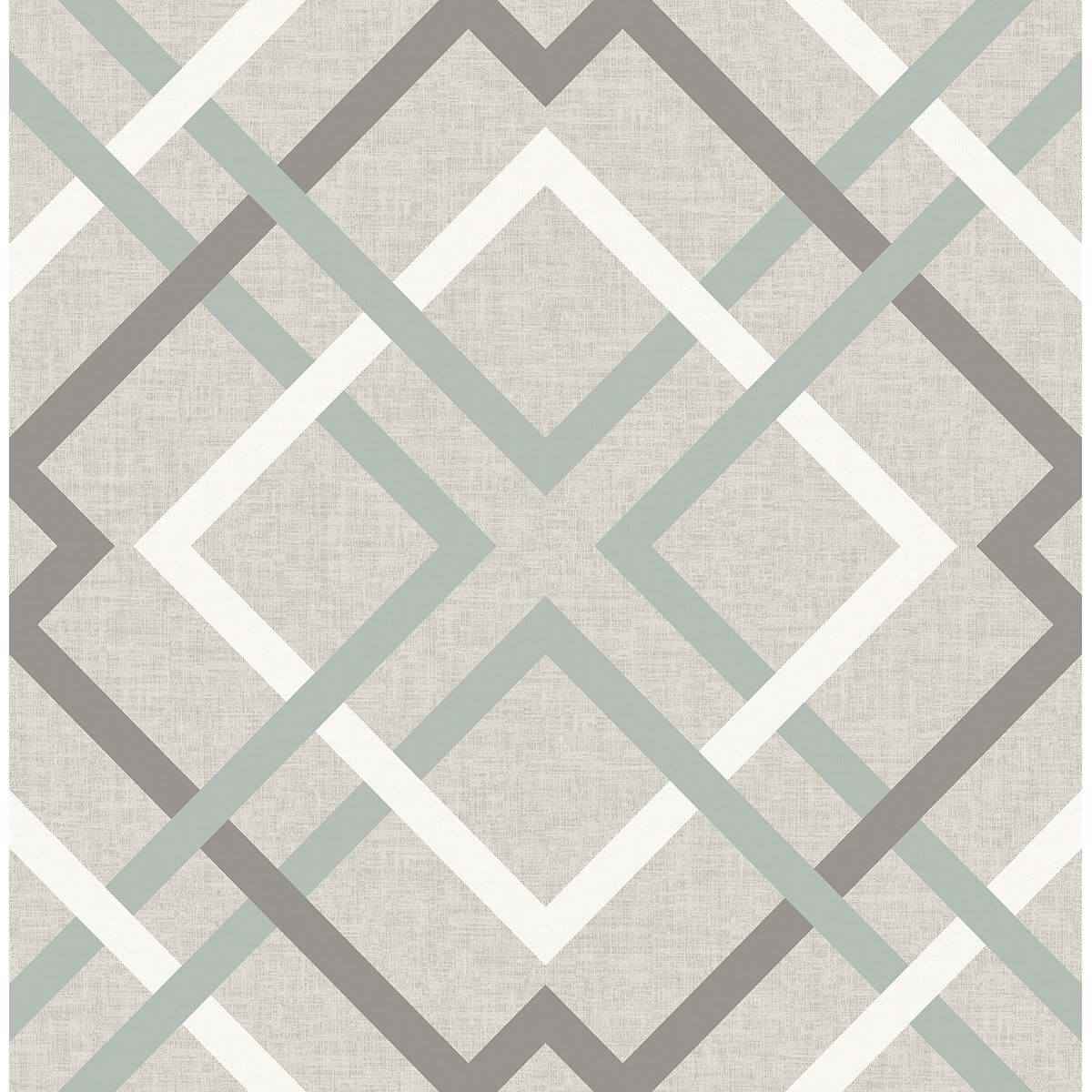 Saltire Taupe Plaid Wallpaper - York Wallcoverings - 2697-22649