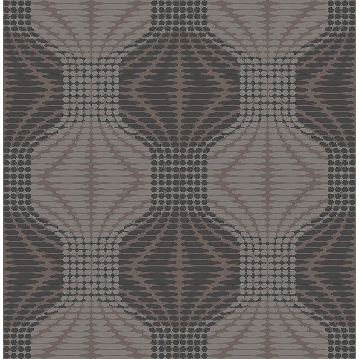 optic-brown-geometric-wallpaper-york-wallcoverings-2697-22634 - York Wallcoverings Papel pintado