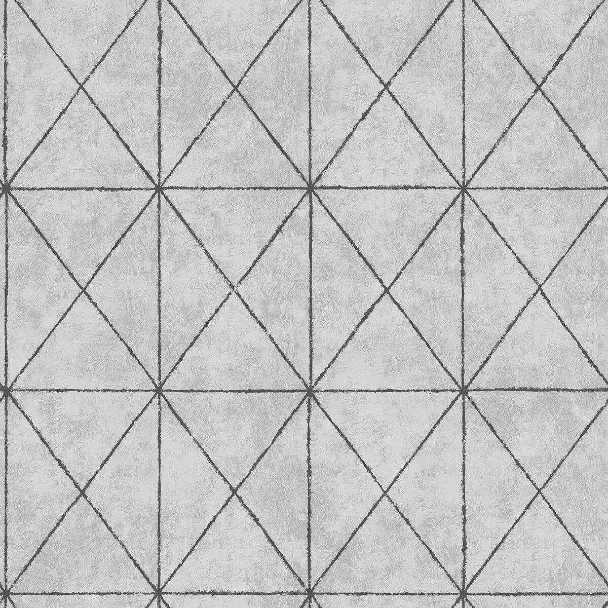 Intersection Silver Geometric Wallpaper - York Wallcoverings - 2697-78005 - York Wallcoverings Wallpaper