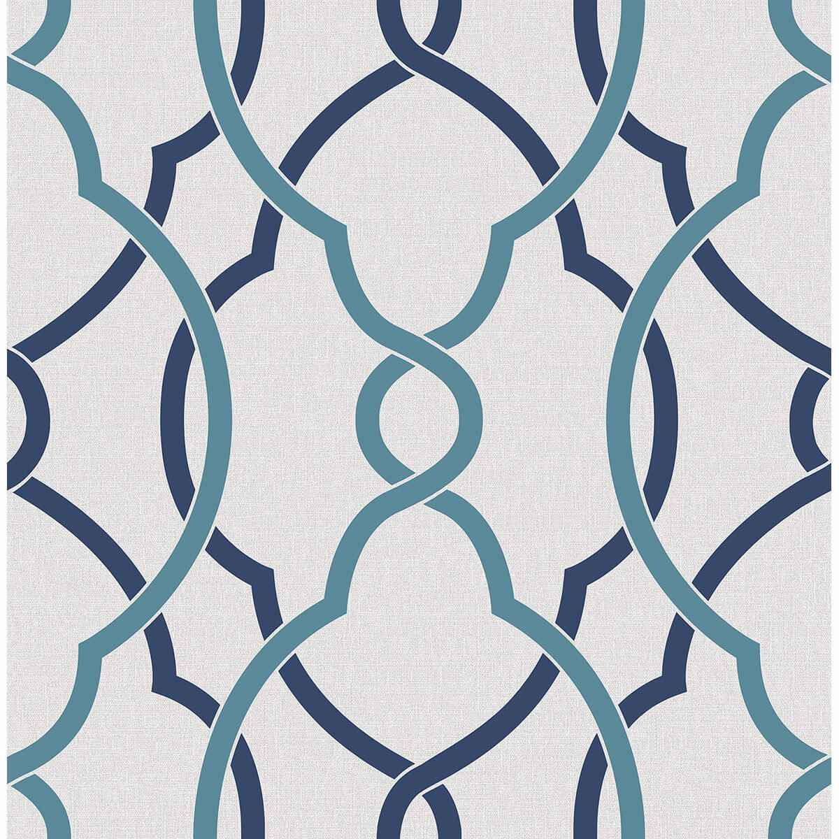 Sausalito Navy Lattice Wallpaper - York Wallcoverings - 2697-22627 - York Wallcoverings Wallpaper