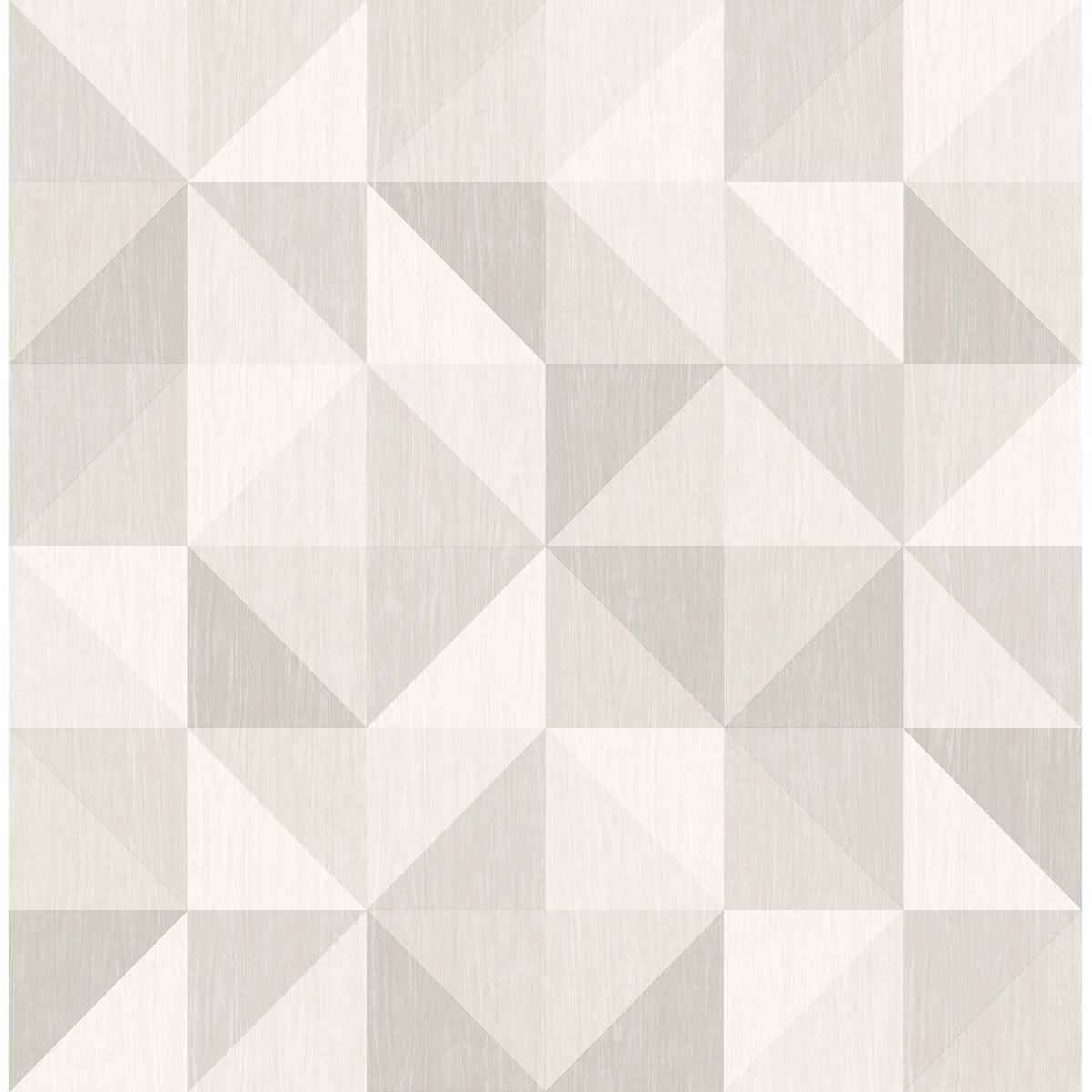 Puzzle Light Grey Geometric Wallpaper - York Wallcoverings - 2697-22625