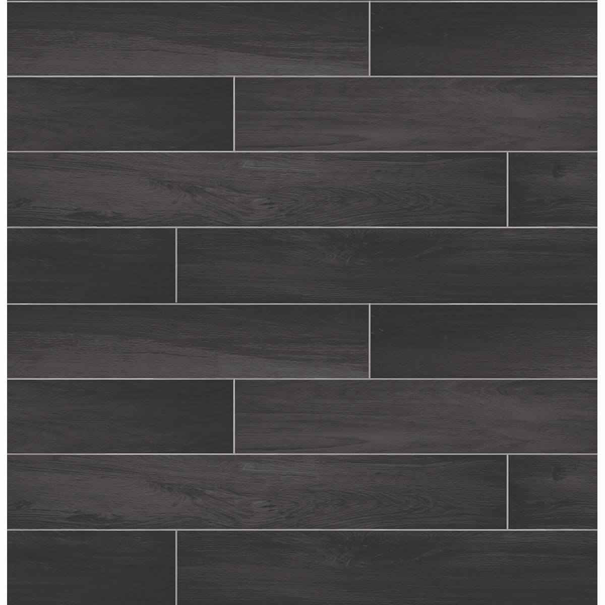 Titan Black Wood Wallpaper - York Wallcoverings - 2716-23820