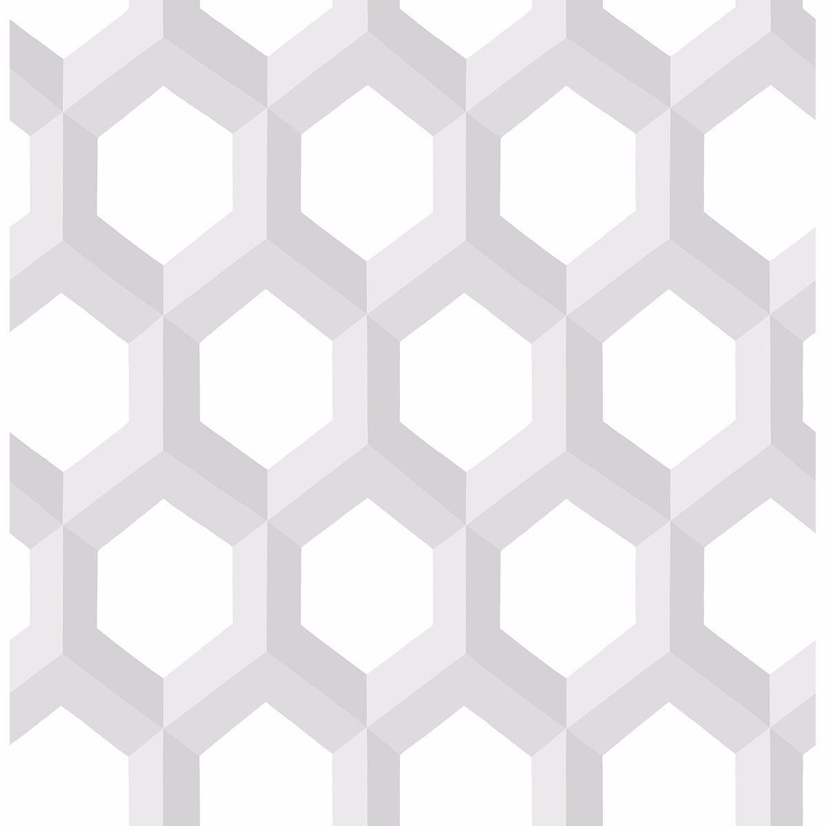 Picture of Hex Grey Geometric Wallpaper