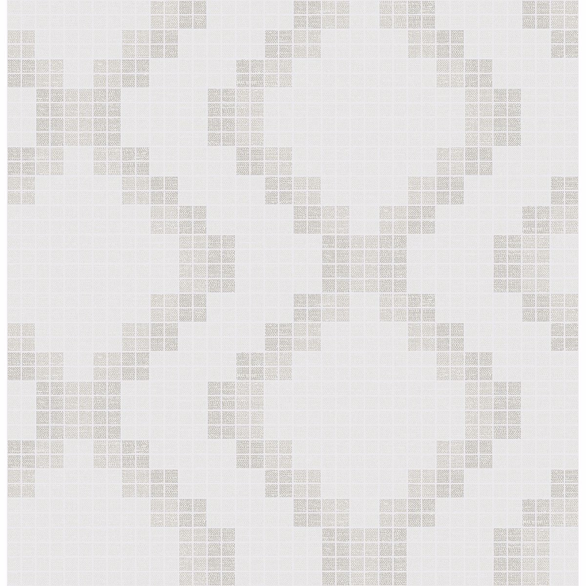 Picture of Mosaic Taupe Grid Wallpaper