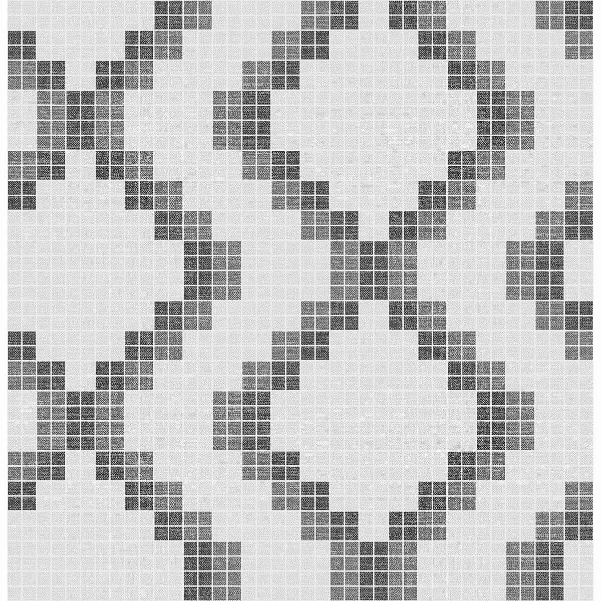 Mosaic Black Grid Wallpaper - York Wallcoverings - 2716-23864