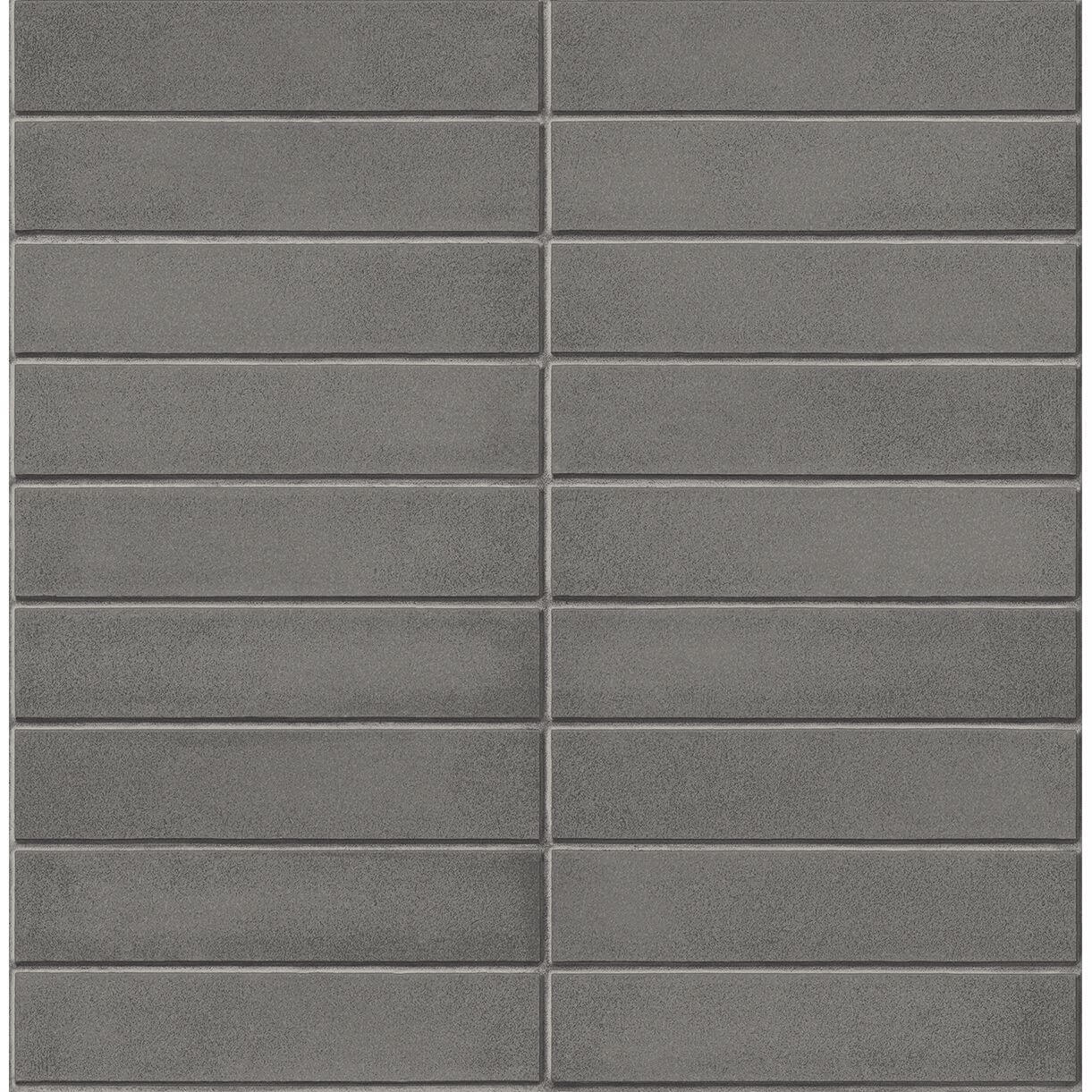 Midcentury Modern Dark Grey Brick Wallpaper - York Wallcoverings - 2540-24025 - York Wallcoverings Wallpaper