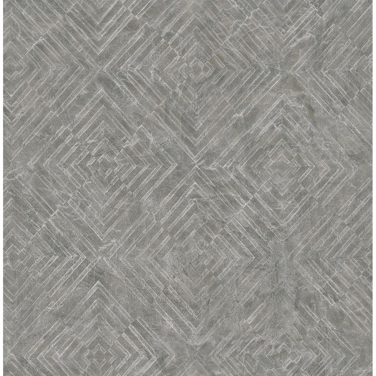 Brewster Wallcovering-Labyrinth Pewter Geometric Wallpaper