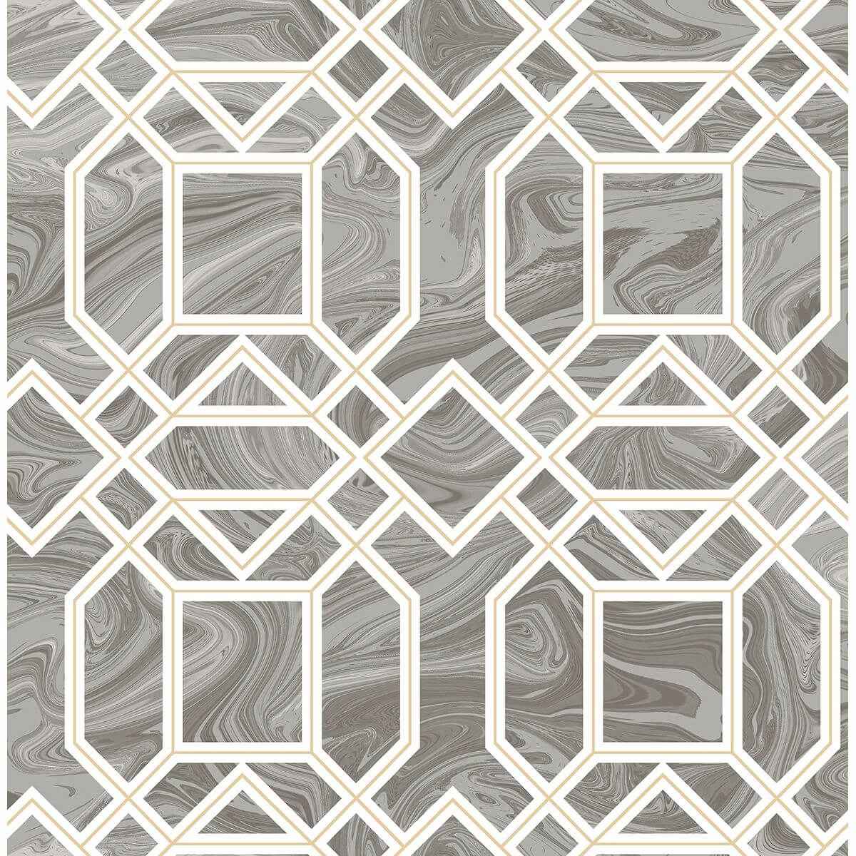 Daphne Grey Trellis Wallpaper - York Wallcoverings - 2763-24245 - York Wallcoverings Wallpaper