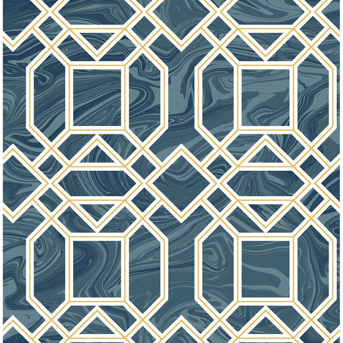 daphne-blue-trellis-wallpaper-york-wallcoverings-2763-24222 - York Wallcoverings Papel pintado