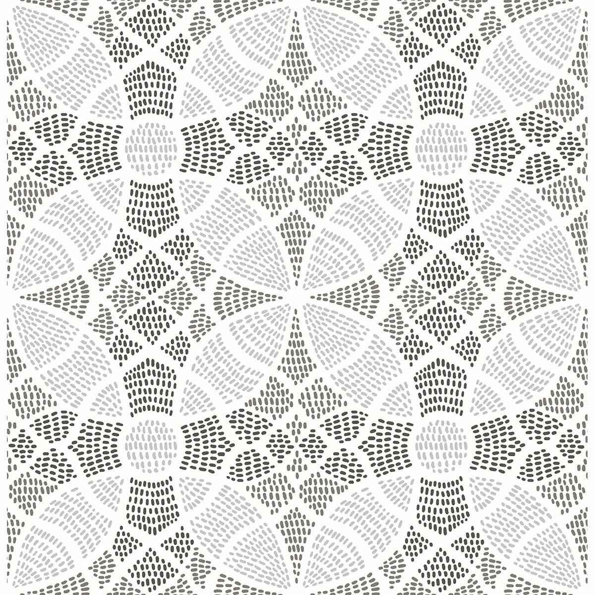 Zazen Grey Geometric Wallpaper - York Wallcoverings - 2764-24336