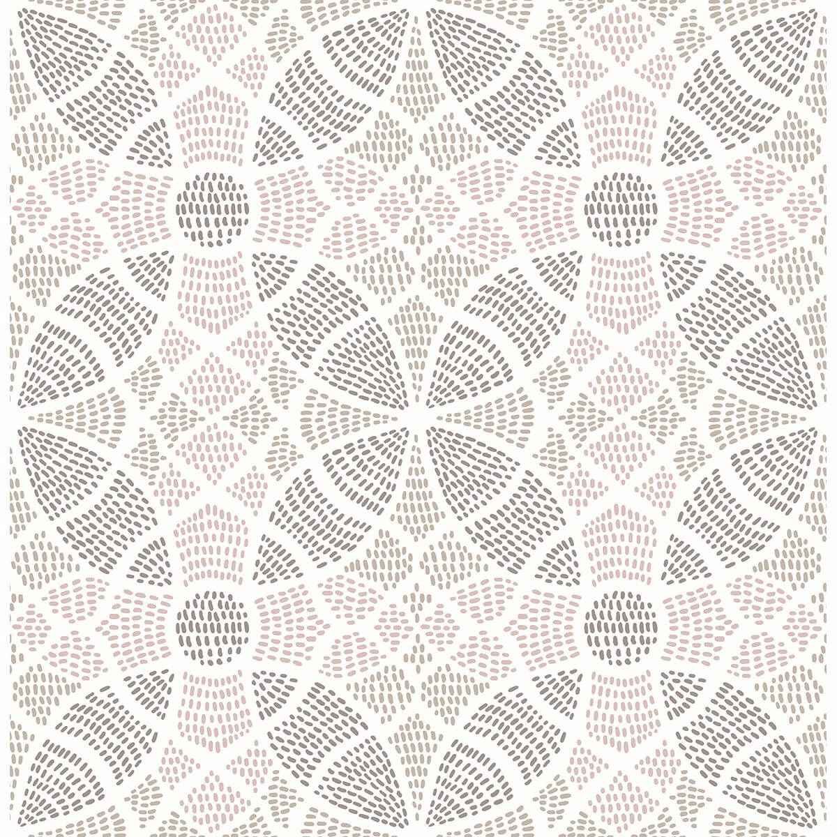 Zazen Rose Geometric Wallpaper - York Wallcoverings - 2764-24337