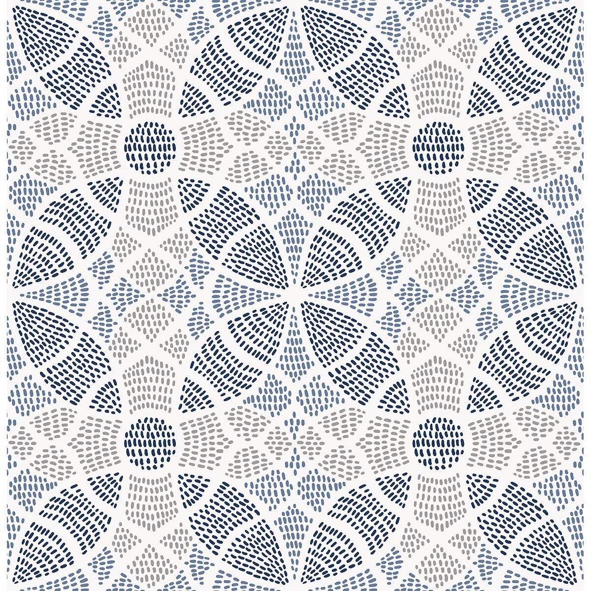 Picture of Zazen Blue Geometric Wallpaper