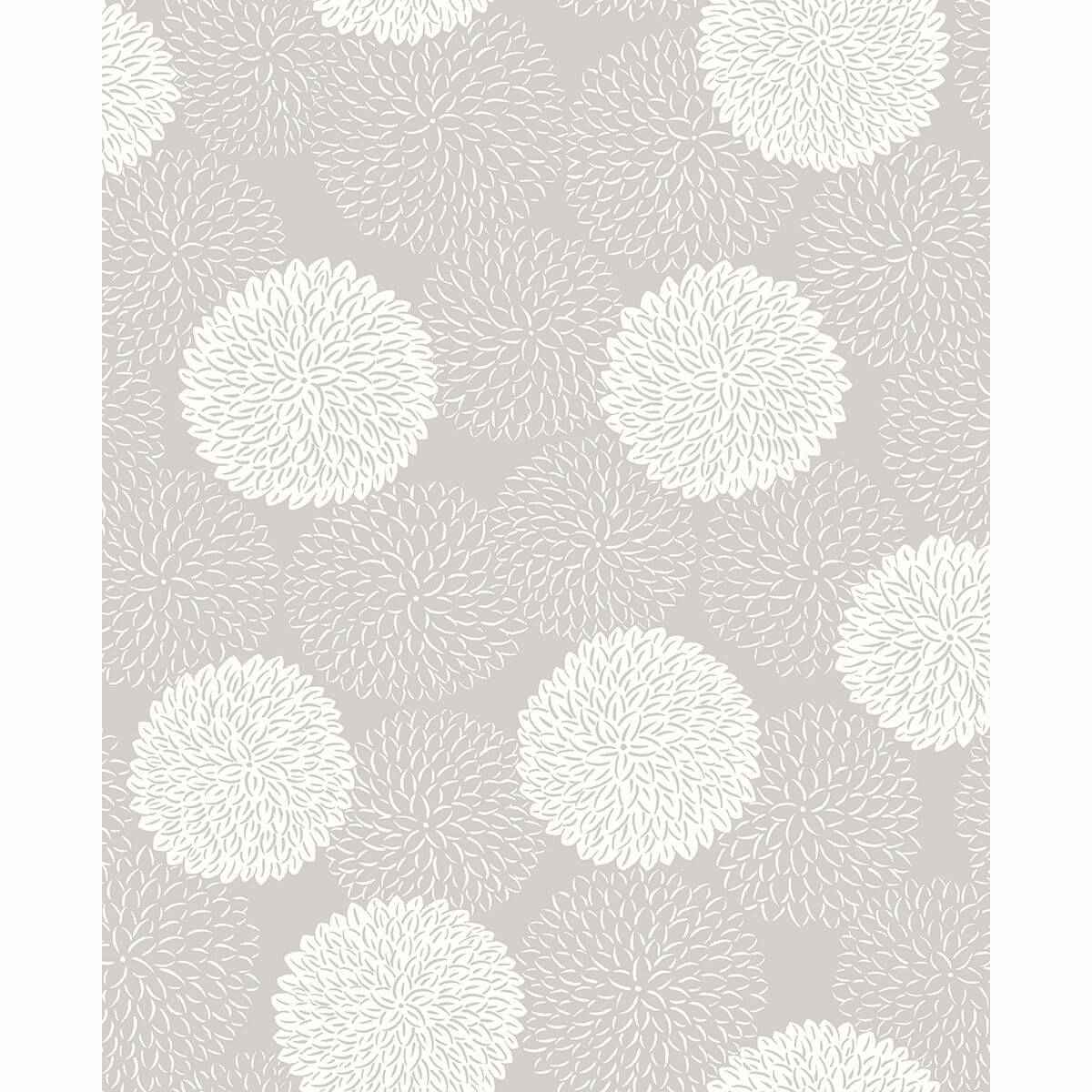 Blithe Taupe Floral Wallpaper - York Wallcoverings - 2764-24328