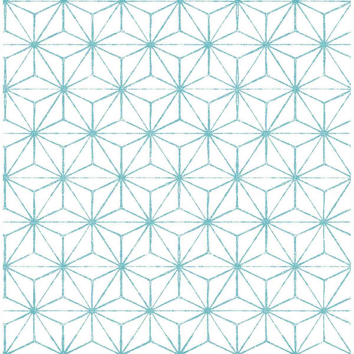 Orion Turquoise Geometric Wallpaper - York Wallcoverings - 2764-24311 - York Wallcoverings Wallpaper