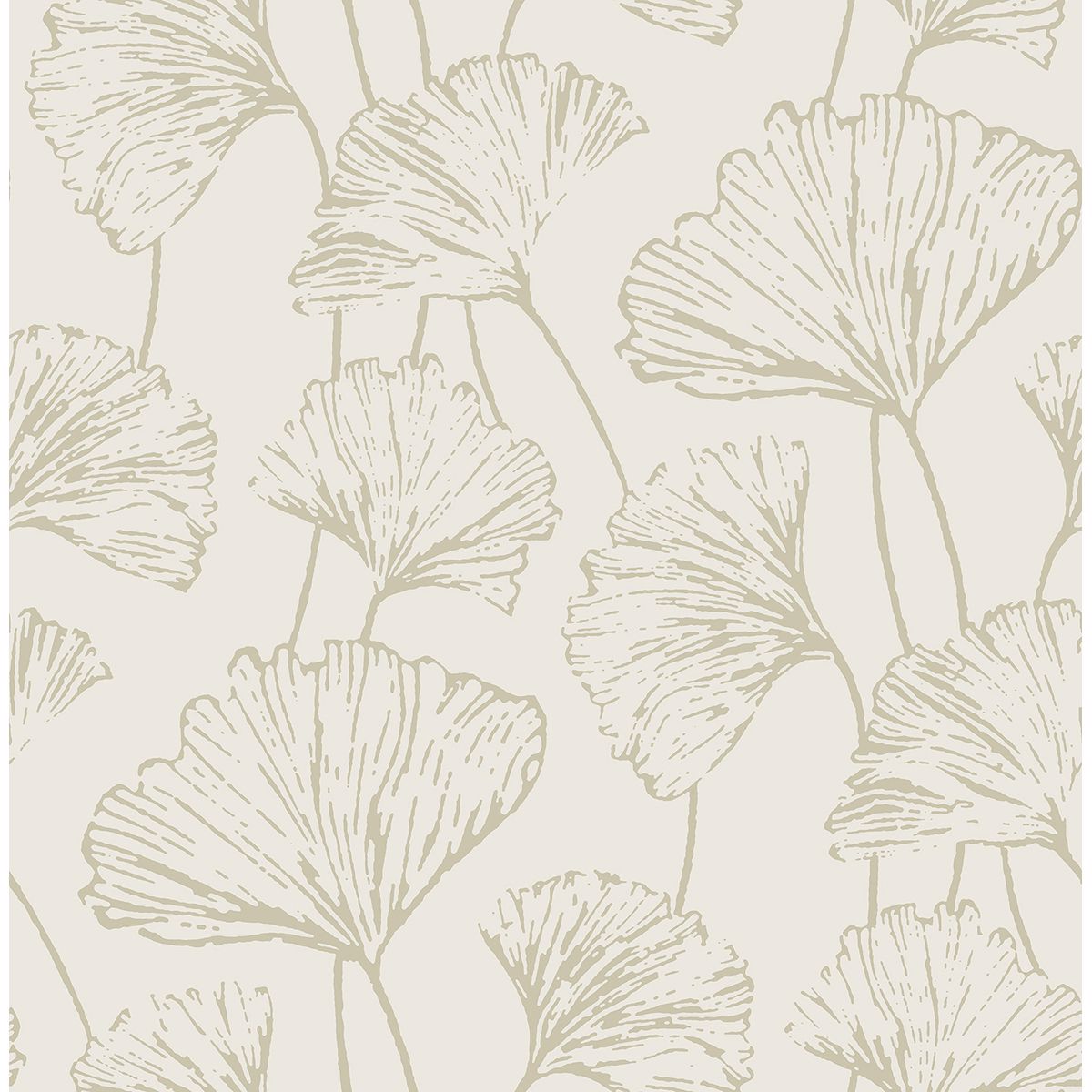 Picture of Reverie Grey Ginkgo Wallpaper