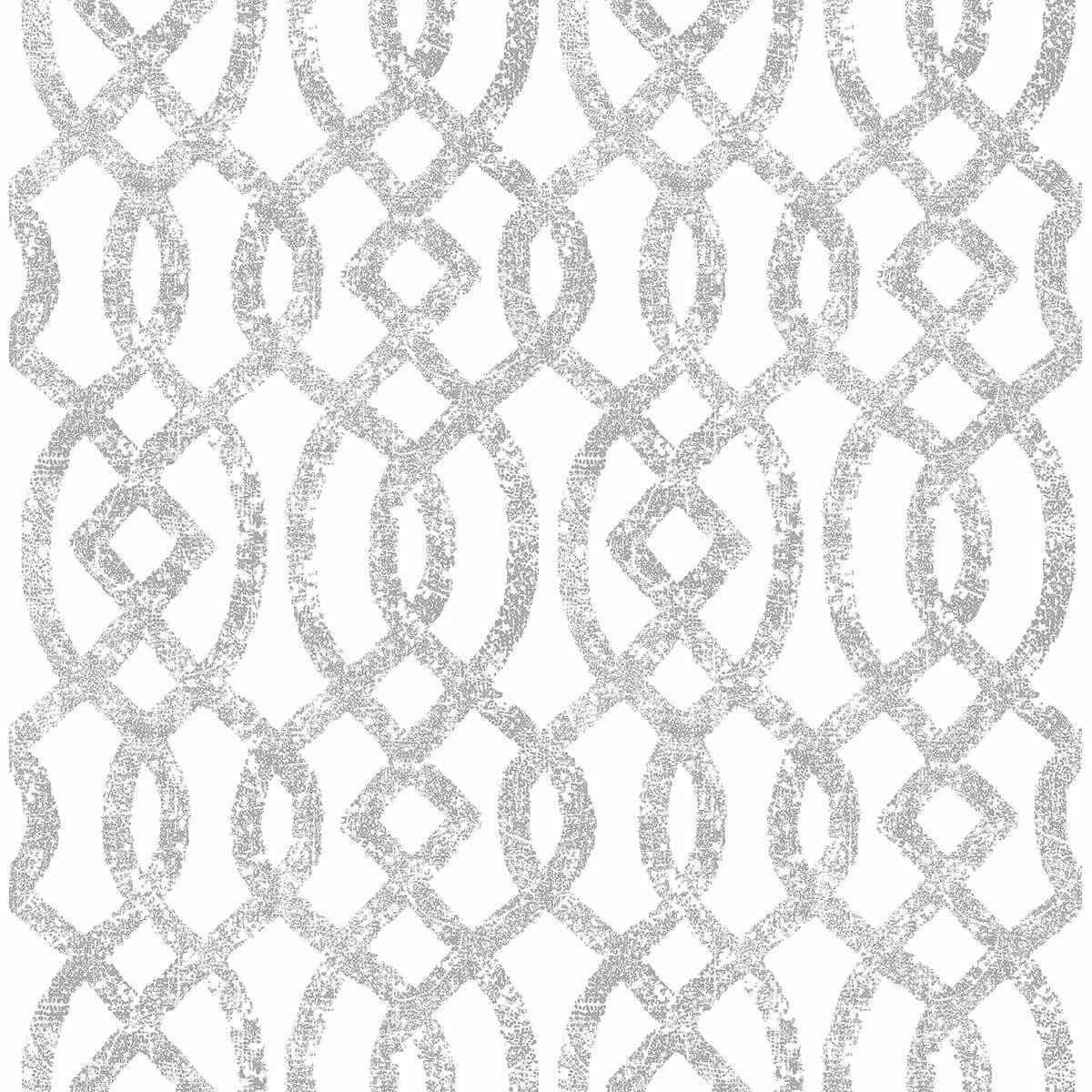 Ethereal Silver Trellis Wallpaper - York Wallcoverings - 2793-24722 - York Wallcoverings Wallpaper