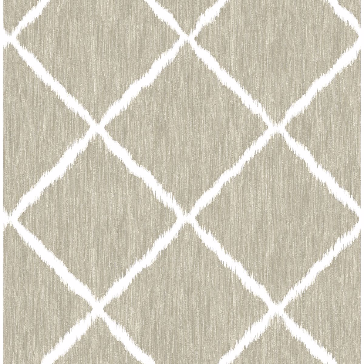 Picture of Linen Ikat Trellis Wallpaper by Sarah Richardson